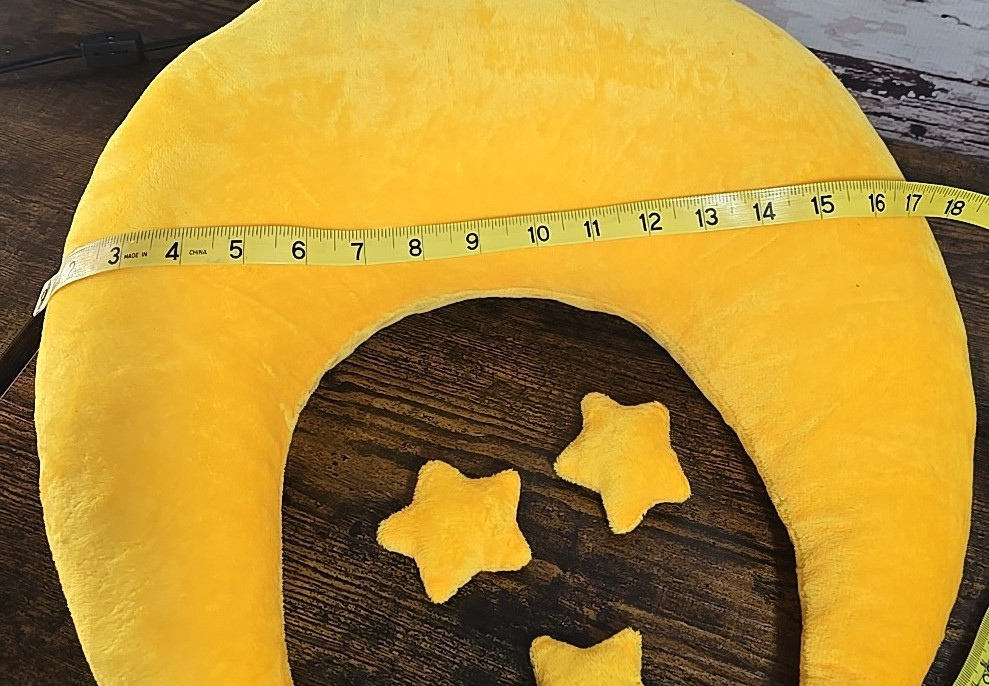 Newborn Photo Prop Moon Pillow & Stars Yellow Love You to the Moon Posing