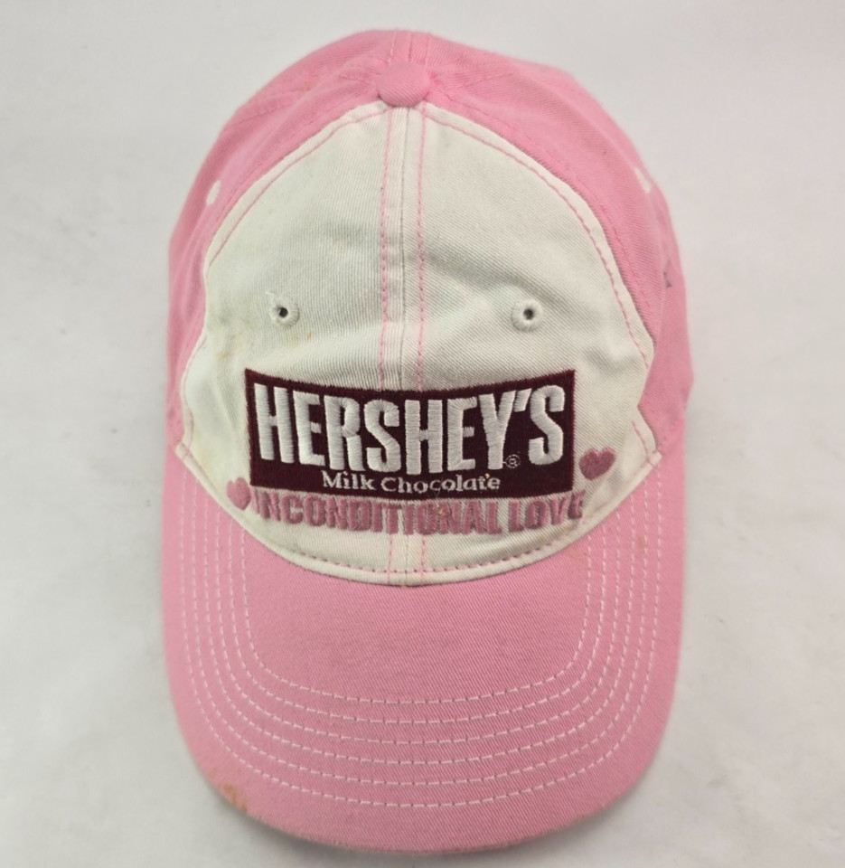 Hershey’s Milk Chocolate Pink Unconditional Love Hat Cap Hook & Loop size Small