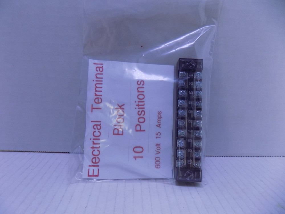 ELECTRICAL TERMINAL BLOCK BUS STRIP 10 POSITION NEW