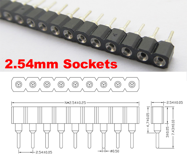 50x DIP Round 30 pin IC Socket Adaptor Solder Type