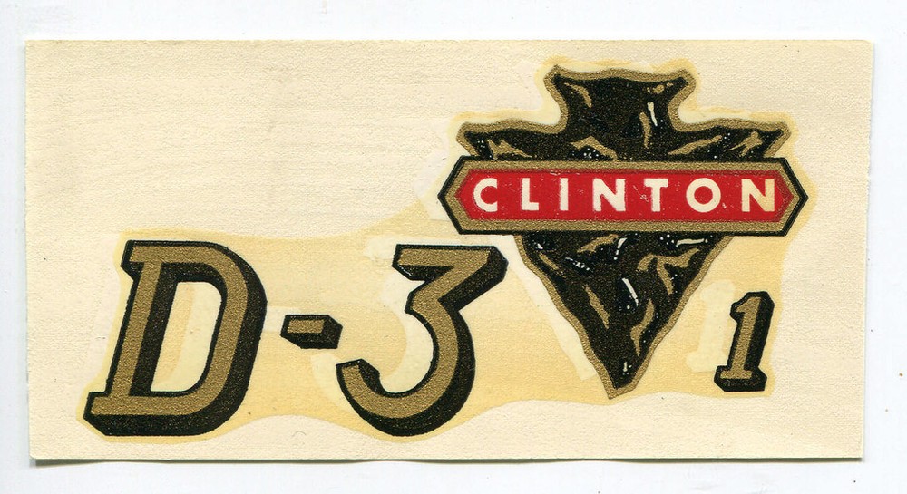 Clinton Engine Chainsaw D-3-1 Decal NOS