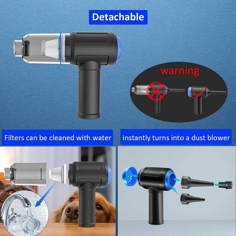 Duster - Computer Vacuum Cleaner - for Keyboard Cleaning - Cordless Canned - ...