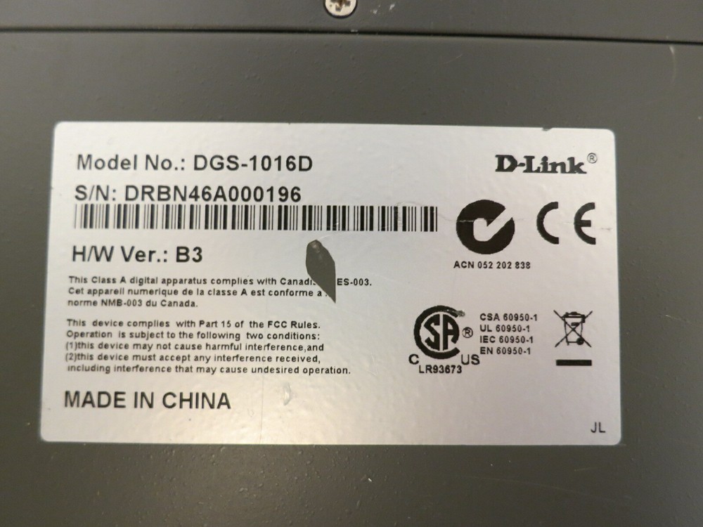 D-Link DGS-1016D (DGS1016D) 16-Ports External Switch Unmanaged