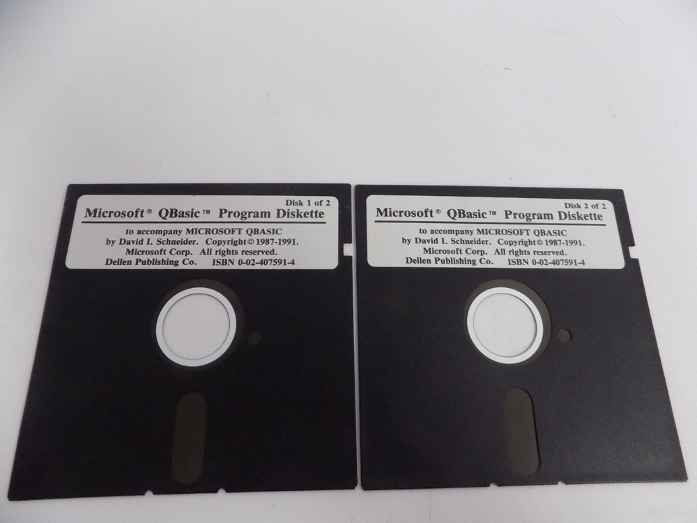 Microsoft QBasic Program 1987 Floppy Disk