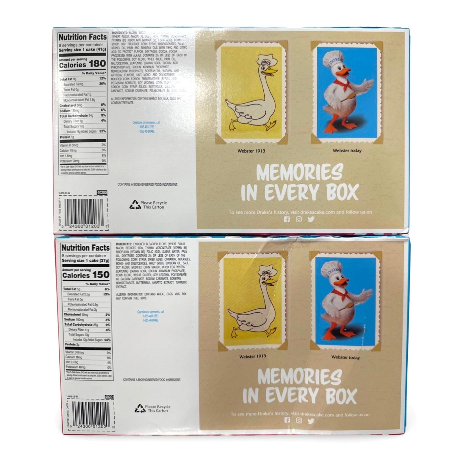 Drake's Coffee Cakes 8 Count | 2 Boxes