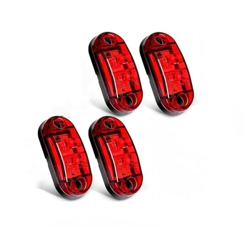 4 Pcs 2.5 Inch 9-30V side tail lights, 2 Diode Waterproof LED, E4 trailer side
