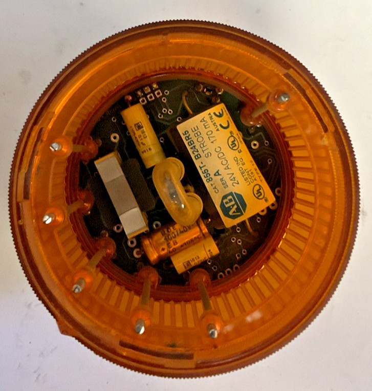 ALLEN BRADLEY 855T-B24BR5 AMBER STROBE STACK LIGHT 24v