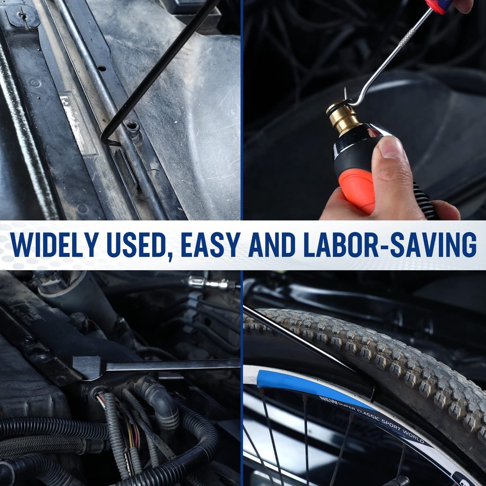 WORKPRO 9Pcs Precision Pick & Hook Set with Scraper, Small, Multicolor