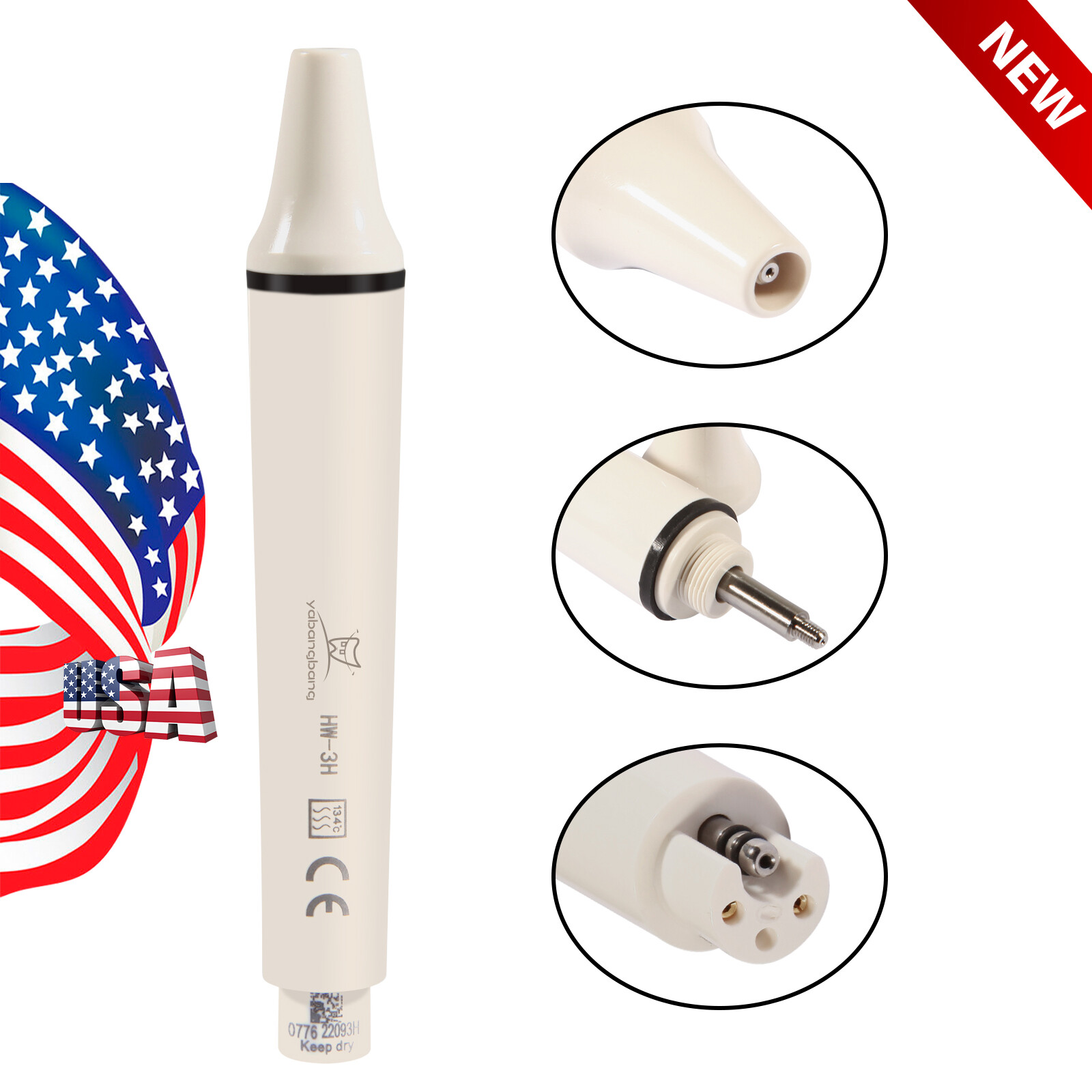 Ultrasonic Piezo Dental Scaler Handpiece LED Fit EMS/WOODPECKER/DTE/SATELEC
