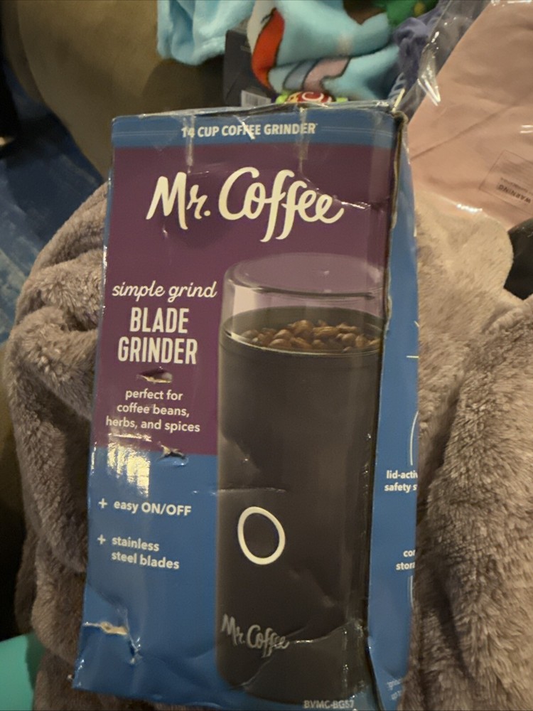 Mr. Coffee 14-Cup Automatic Blade Mill Grinder - Black-New/Box Damaged