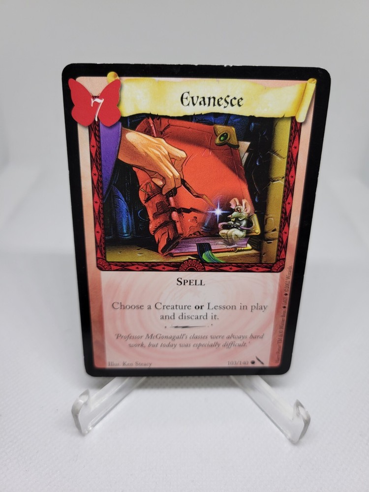 Harry Potter 2001 Spell ' Evanse ' Base Card #103/140
