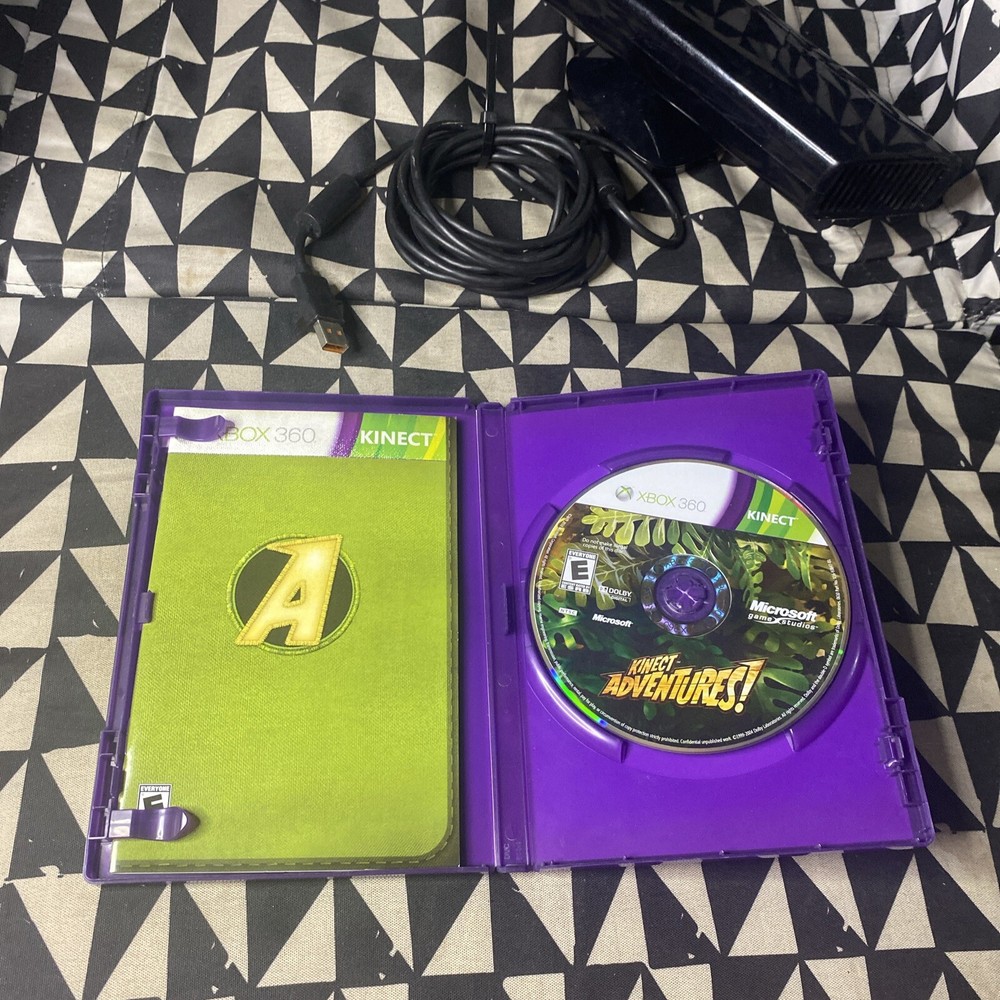 Microsoft Xbox 360 Kinect Motion Sensor Bar 1473 w/ Adventures! Game Lot Bundle