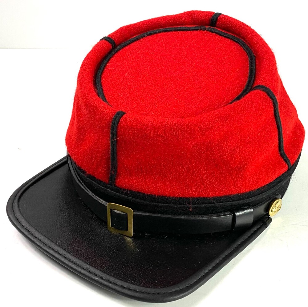 CIVIL WAR CSA CONFEDERATE INFANTRY WOOL KEPI FORAGE CAP HAT-MEDIUM