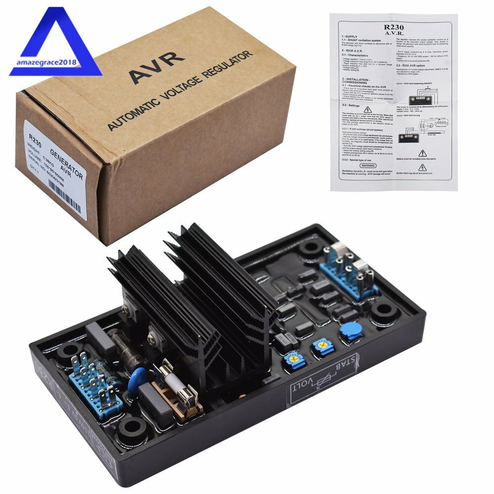 AVR R230 Automatic Voltage Regulator Electronics Module For Leroy Somer