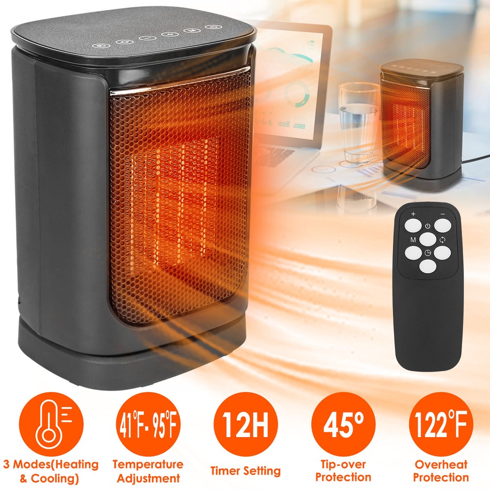 High Power 1500W Electric Space Heater with Ceramic Technology Remote Control