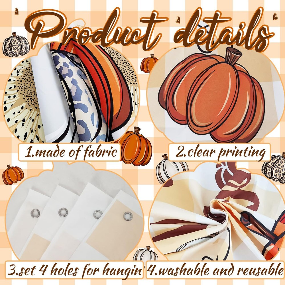 Happy Fall Backdrop Extra Large Thanksgiving Fall Party Decorations Fall Harv...