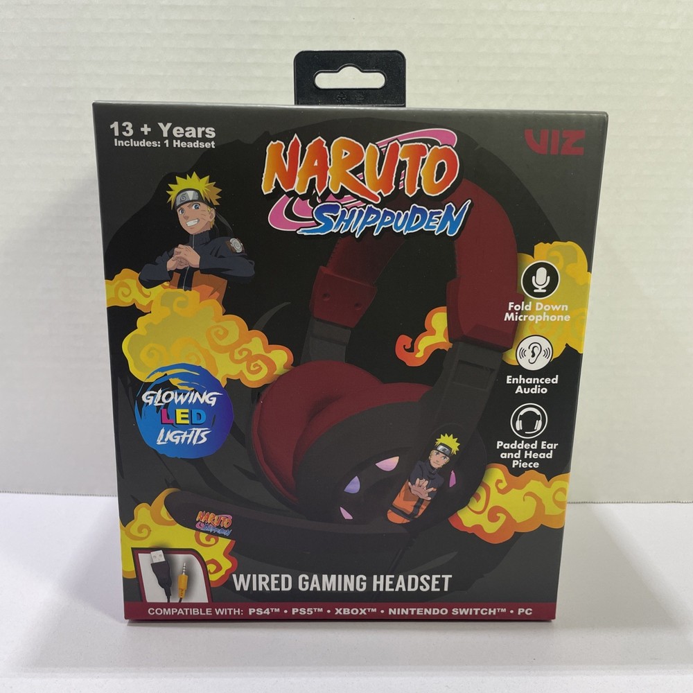 Naruto Shippuden Wired Gaming Headset - Multi-Platform Compatibility