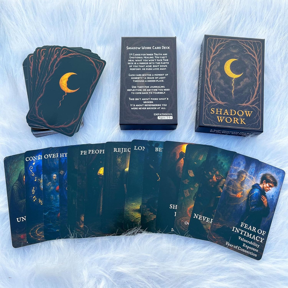 Shadow Work Oracle Deck, 54 Healing Oracle Cards for Beginners, Self-Discovery C