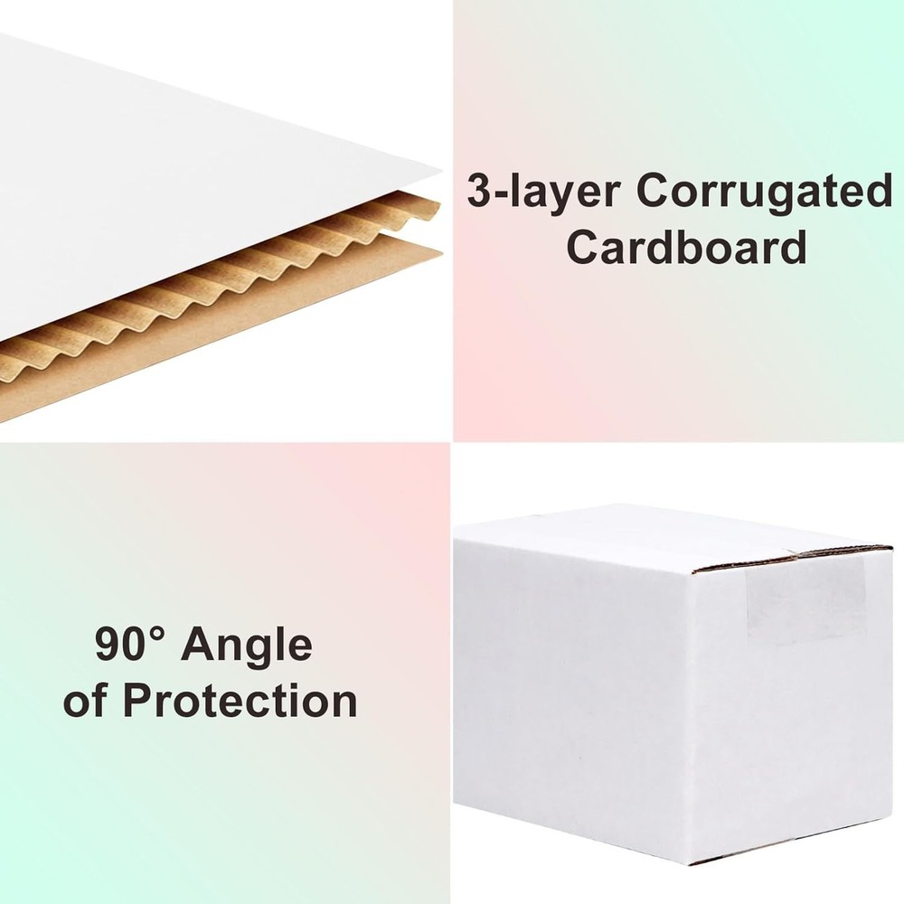 Clearance! 50 Pack 6x4x4 White Cardboard Boxes - Sustainable Packaging Solution