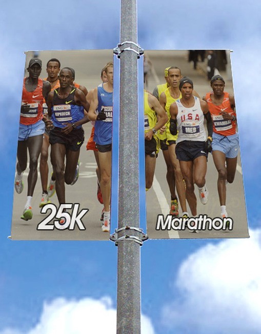 Street Pole Banner Bracket 30" Double Set