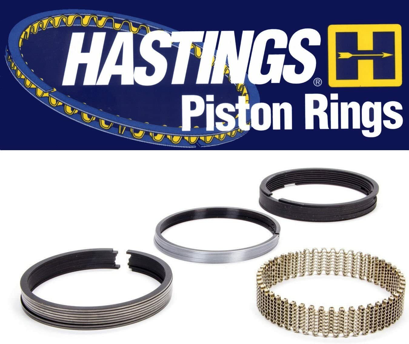 HASTINGS Moly Piston Rings Set Chevy 350/5.7+6.0 VORTEC 1996-04* 1.5-1.5-3.0 STD