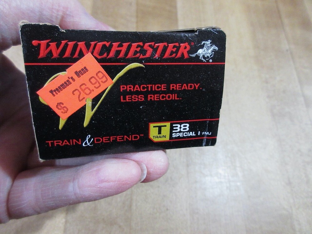 Empty Ammo Box Winchester Train & Defend 38 Special FMJ with insert