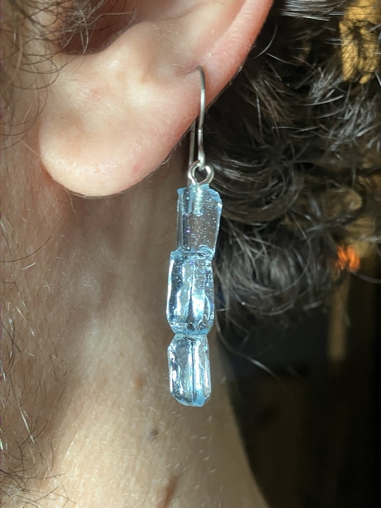 Handmade Resin “aquamarine” Earrings