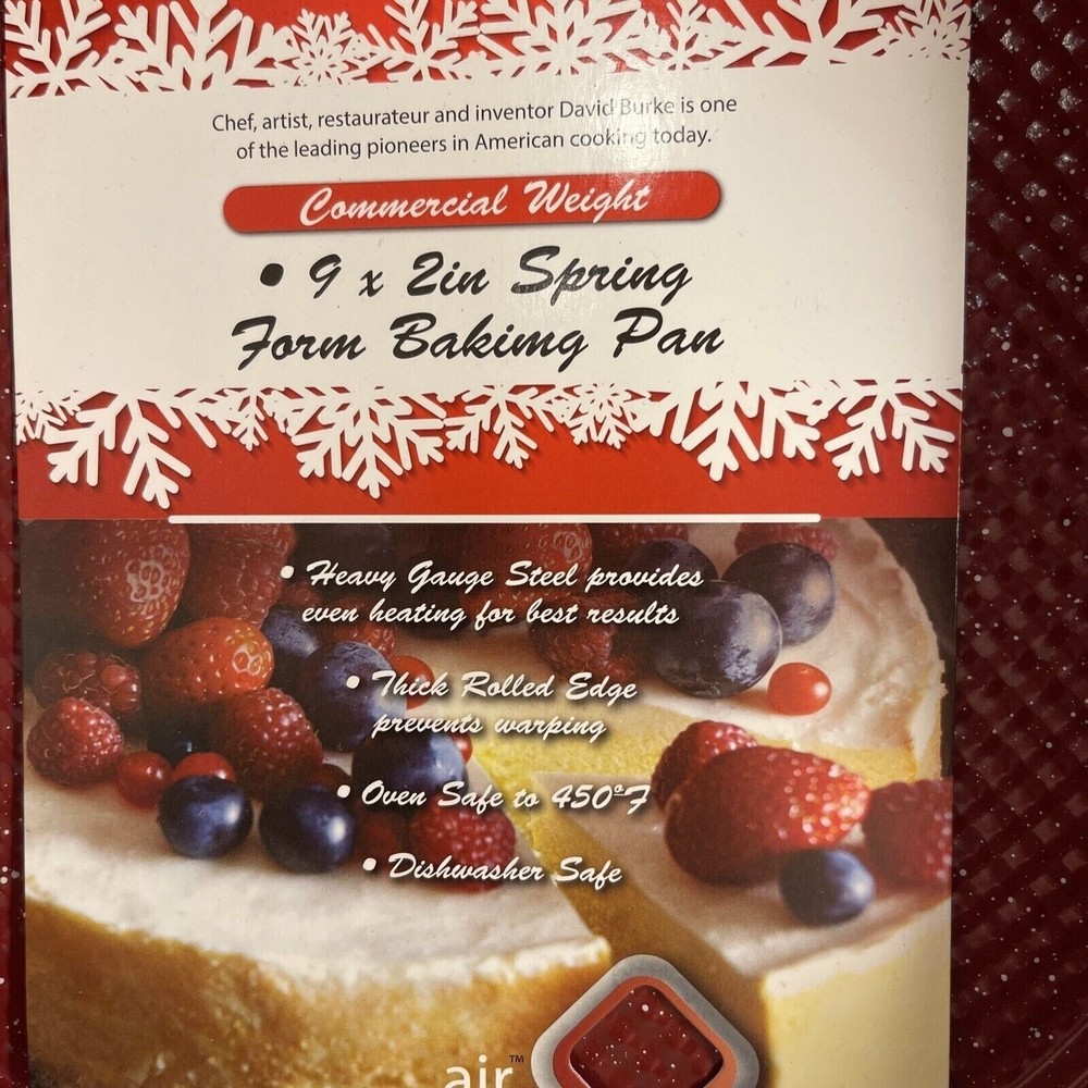 David Burke Springform Pan Bakeware 9" x 2" Nonstick Coating Air Flow Tech