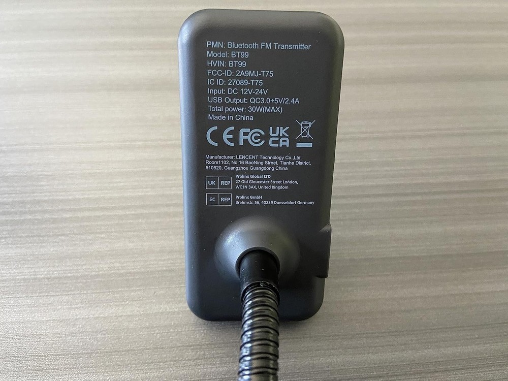 Bluetooth 5.0 FM Transmitter with 1.8'' LCD - Fast Charging & Hands-Free Calling