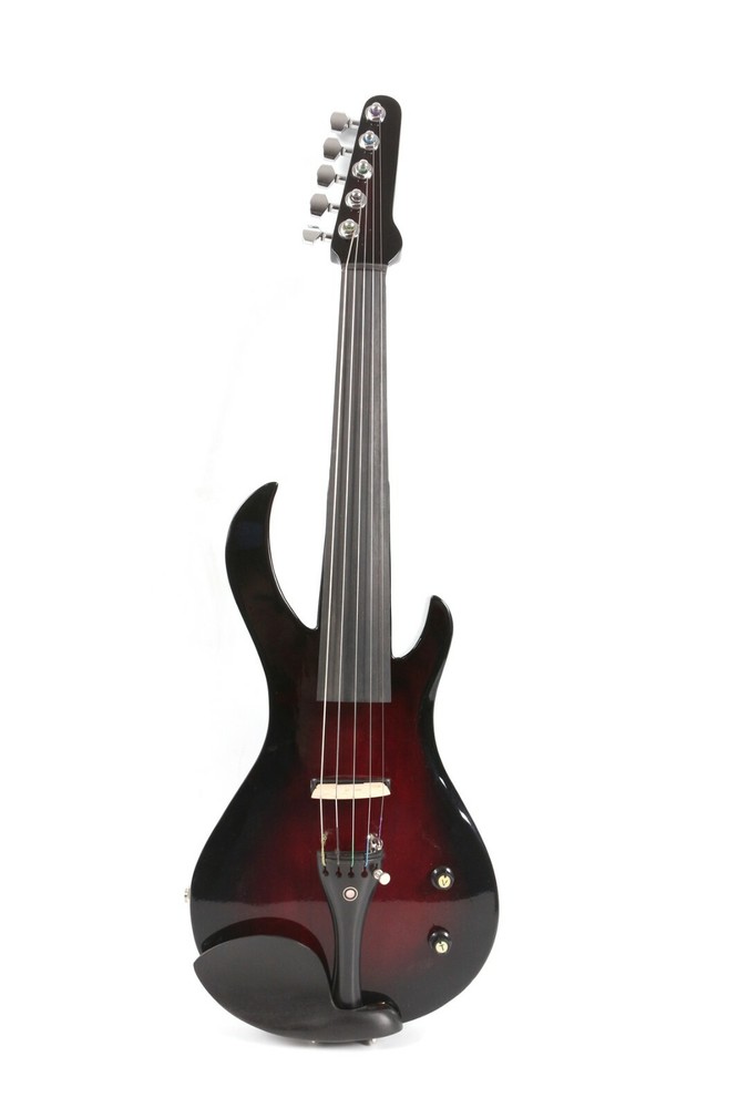 Advanced 5strings Electric Violin 4/4 Guitar Shape Nice Tone Free Case #EV20