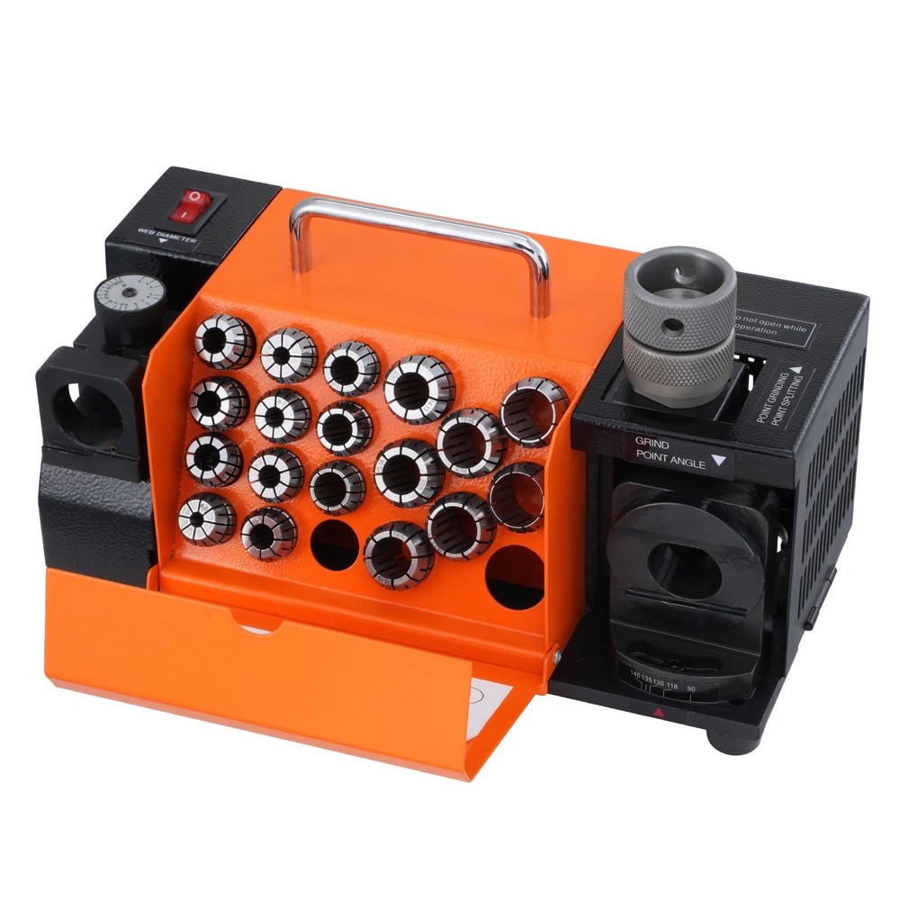 Drill Bit Fine Tuning Sharpener 3-20mm with 18 Collets Standalone Grinder