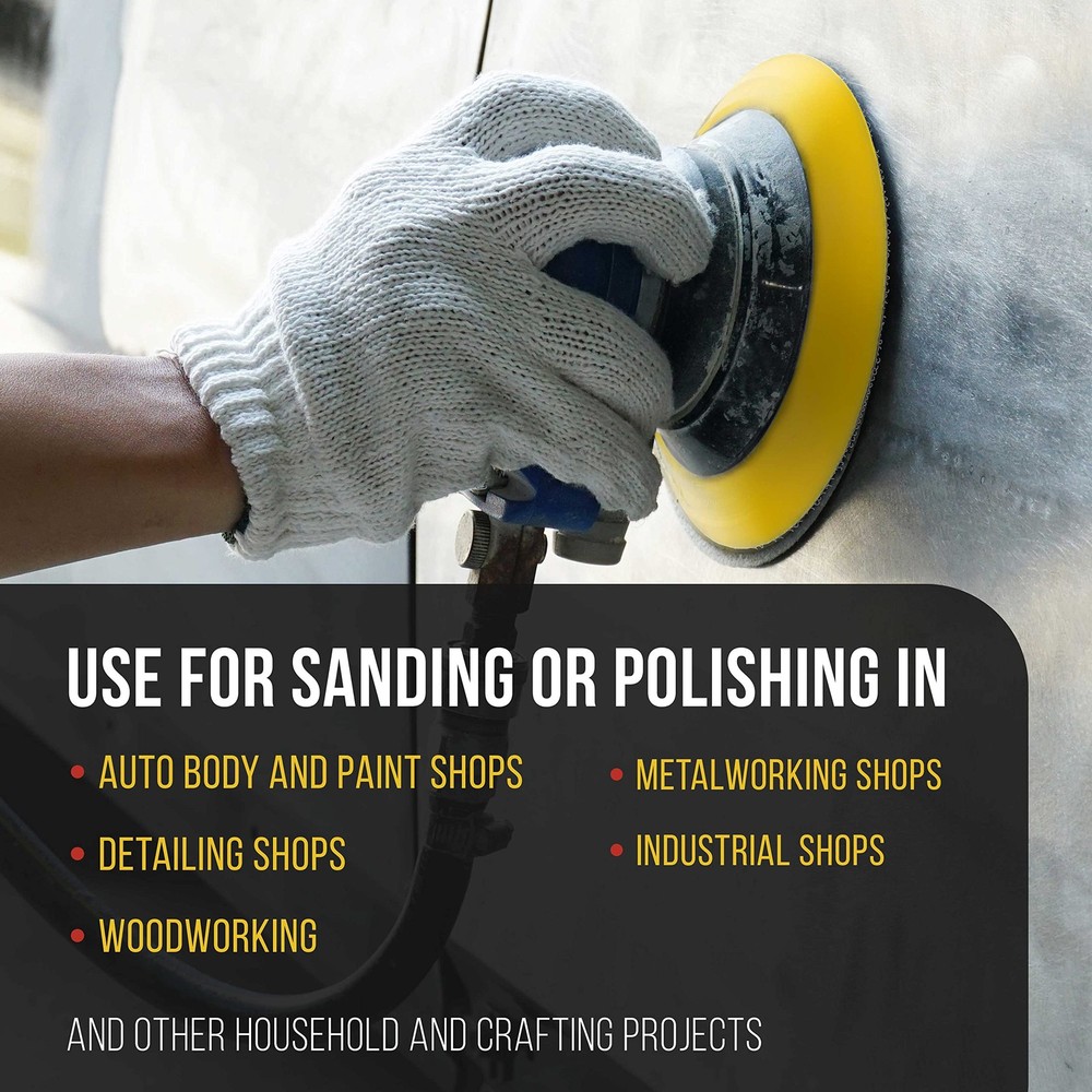 6" DA Polisher & Sander Pad - Hook & Loop Face - Random Orbital Backing Plate