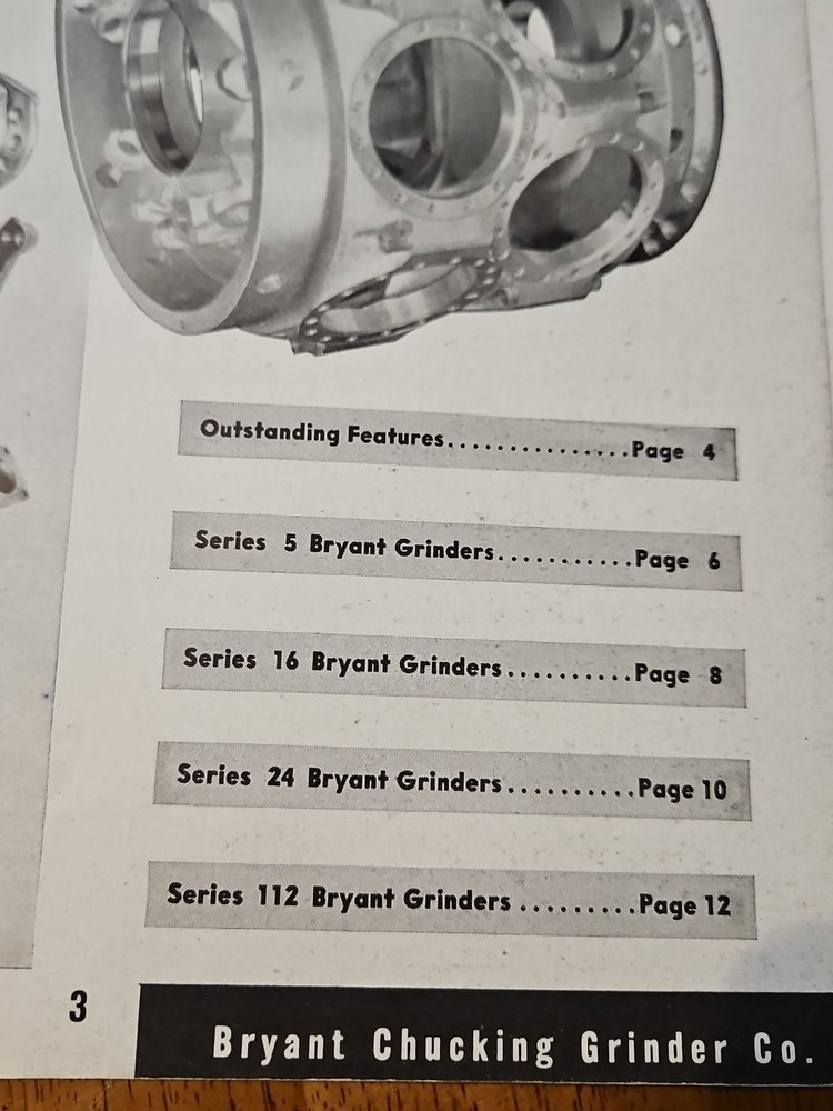 BRYANT GRINDERS CHUCKING PRECISION GRINDING CATALOG 1A