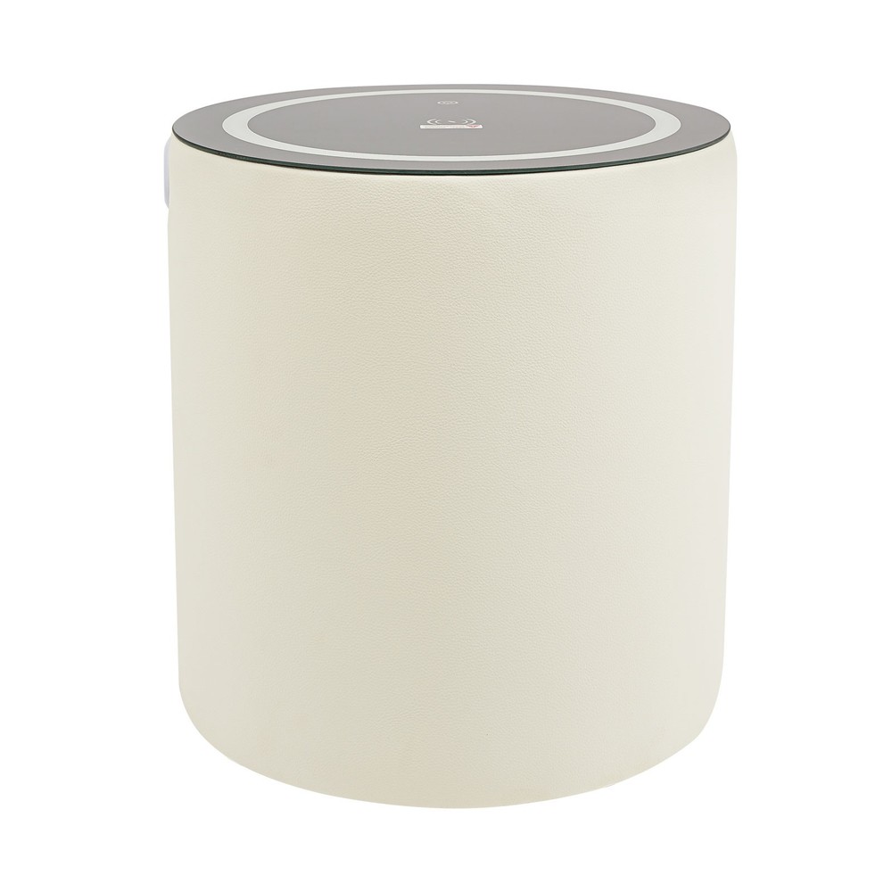 Nightstand with Charging Station End Table Bedside Table With 3 Storage Drawers