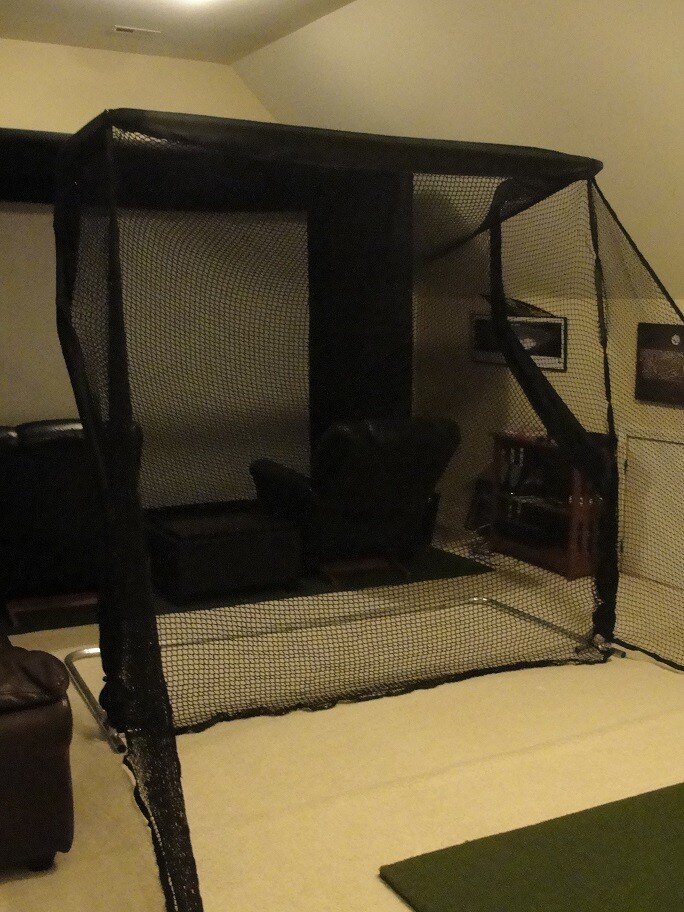 Ultimate Golf Net Frame with Ball Return 93 x 89**SKYTRAK**OPTISHOT*NET RETURN*