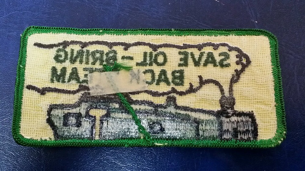 VINTAGE SAVE OIL - BRING BACK STEAM (TRAIN) (GASOLINE) PATCH