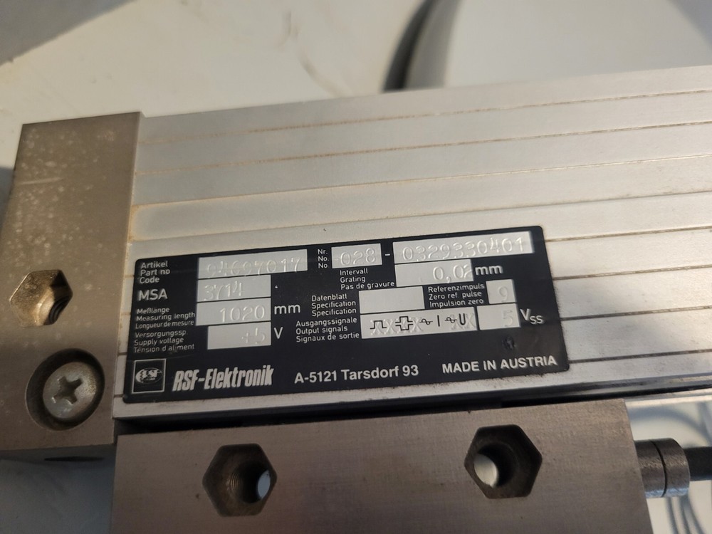 RSF-Elektronik Linear Scale/Encoder, MSA 3714, 1020mm, A-5121 Tarsdorf 93