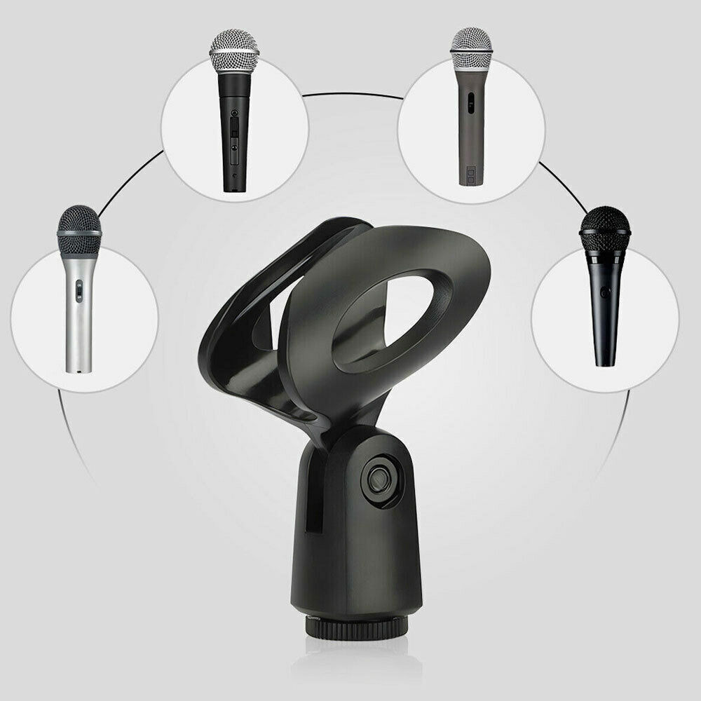 4×Universal Adjustable Microphone Mount Clip Clamp Holder for All Mic Stand Clip