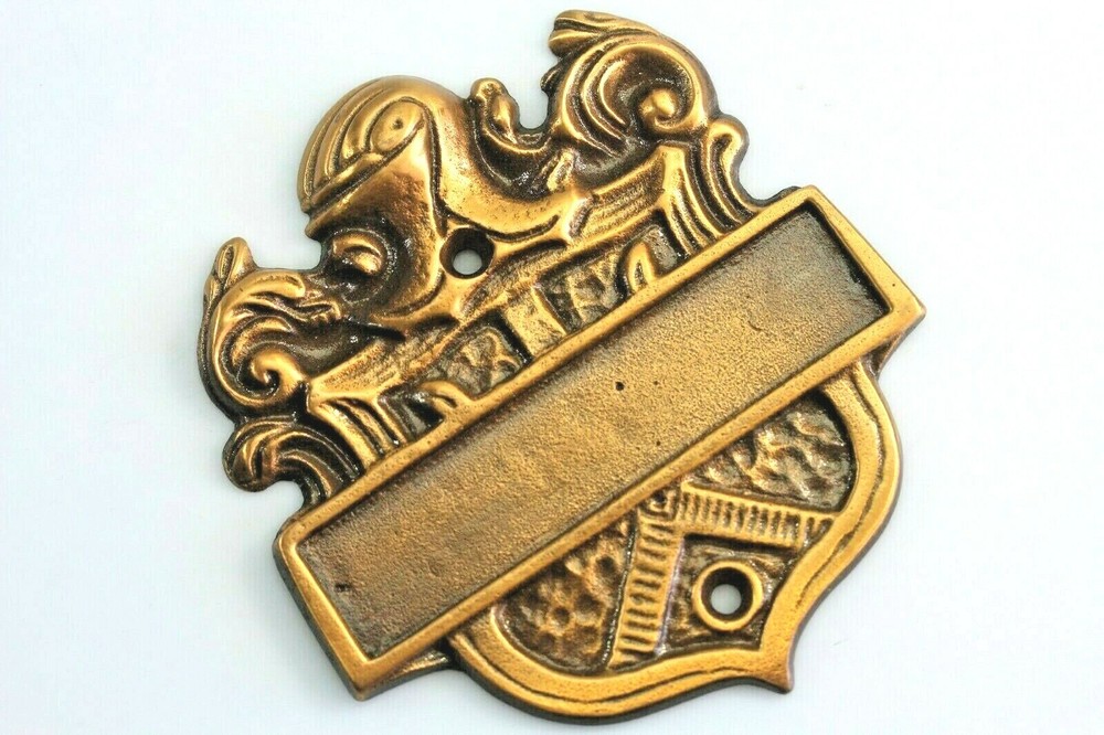 Original Personalized Bronze "Good Will" Door Crest. Ready For Engraving.
