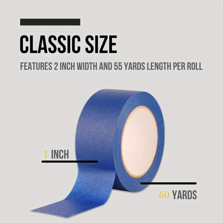 Blue Painters Tape Multi-Size: 1/2 , 3/4 , 1 , 2 Masking Tape Clean Release