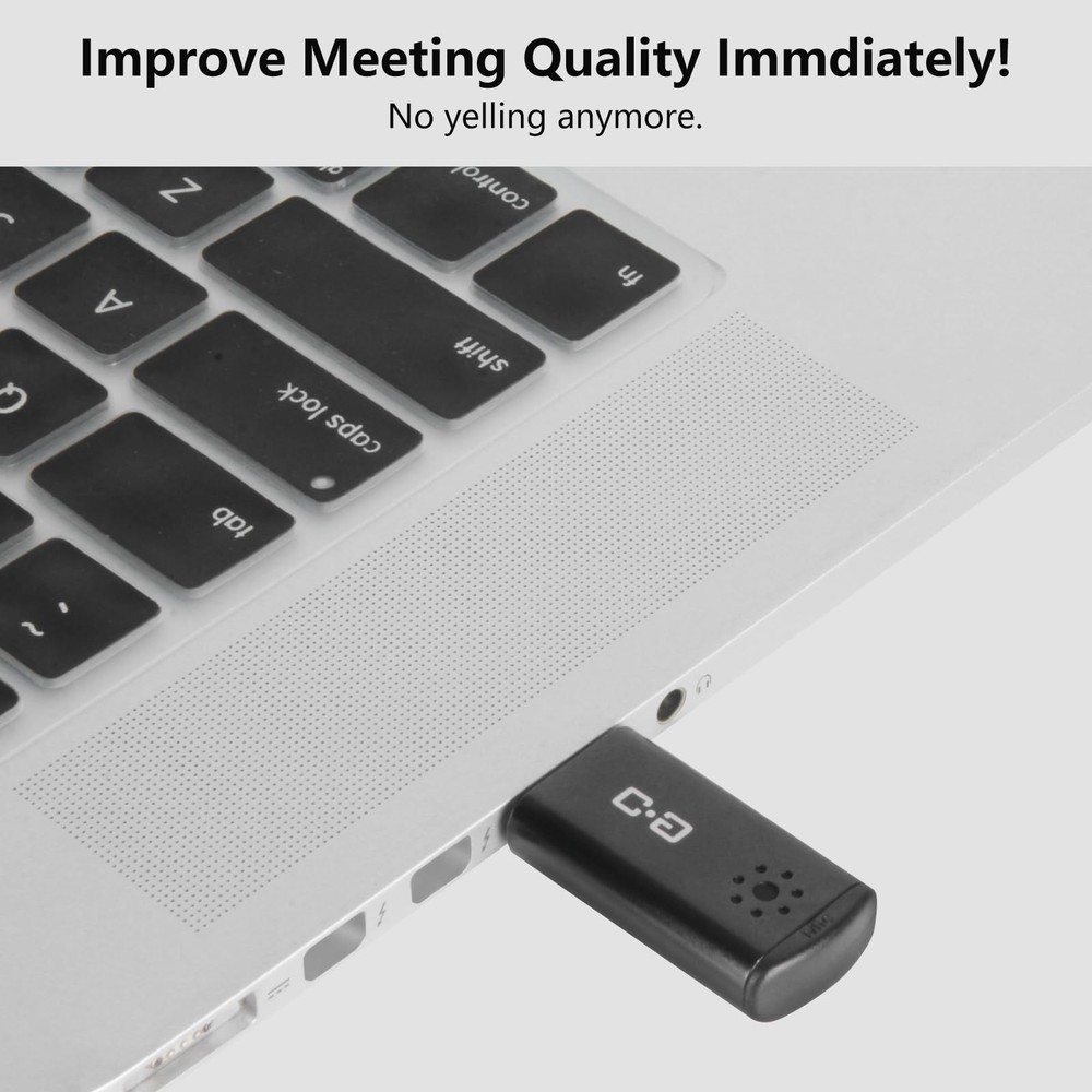 DUNGZDUZ USB Microphone for Laptop and Desktop Computer, Mini Size, Black