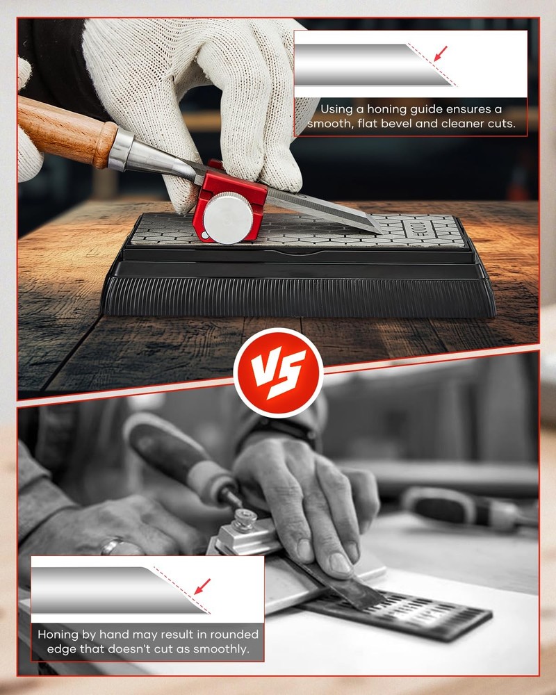 Saker Digital Angle Rule & Sharpening Guide - Precision one size, Red