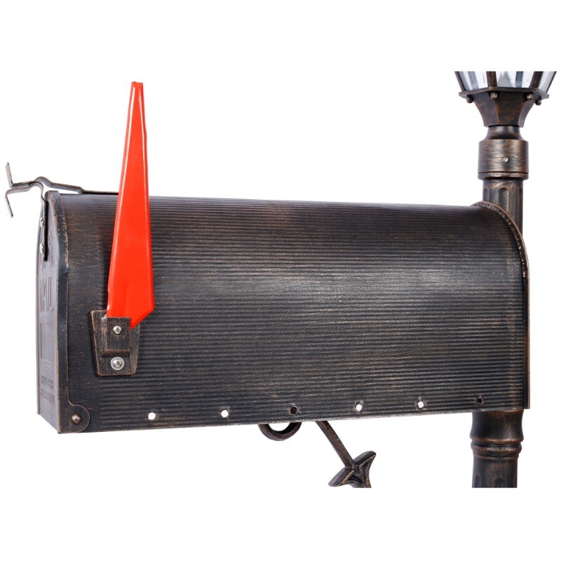 Mailbox Post Light Combination Kit Post with Mailbox Fluted Base Decorative