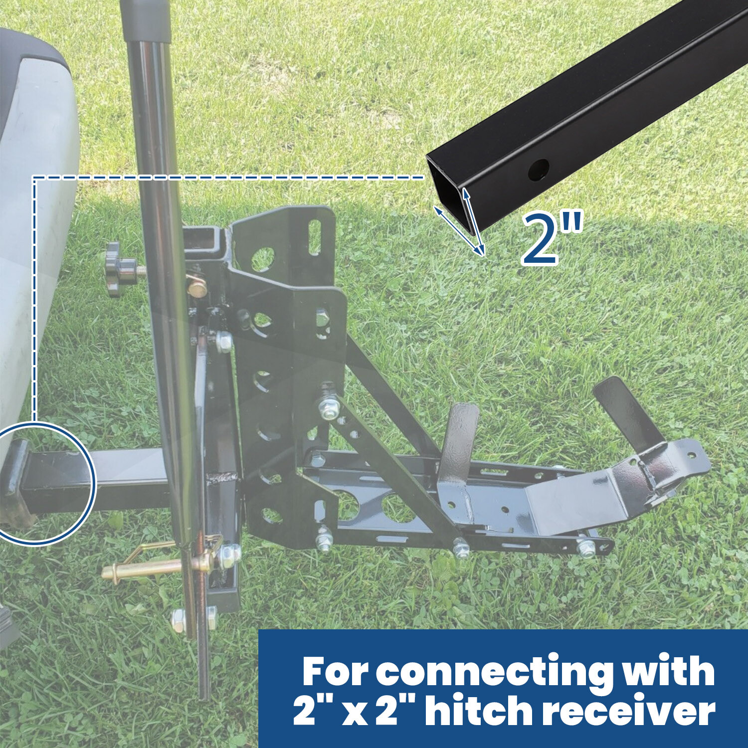 800lb Motorcycle Scooter Carrier 2" Tow Receiver Trailer Hauler Hitch Mount Rack