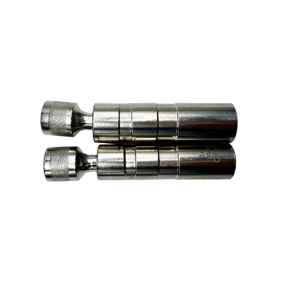 14mm & 16mm Thin Wall Magnetic Swivel Spark Plug Socket 12-Point Removal Tool