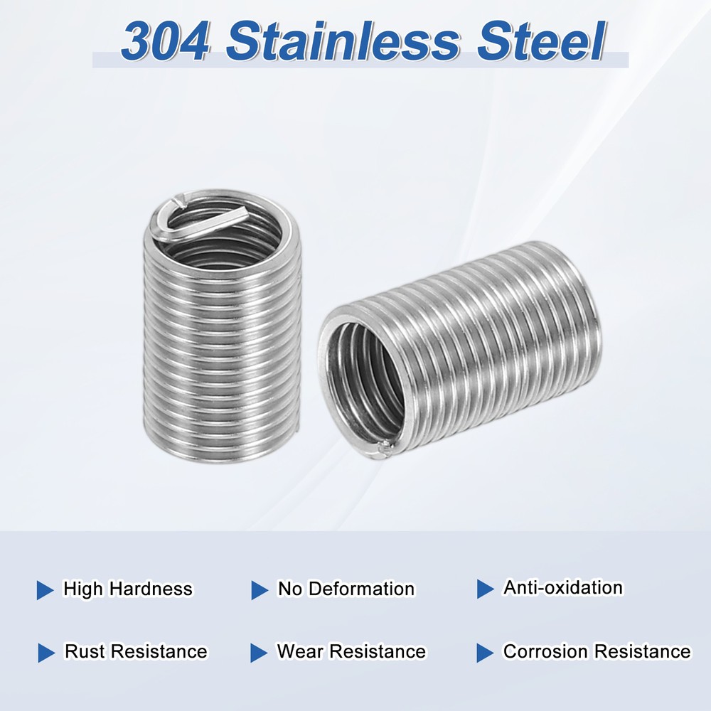 20pcs Wire Thread Inserts 1/4-28 UNF 2.5D 16mm Helical Threaded Sleeve