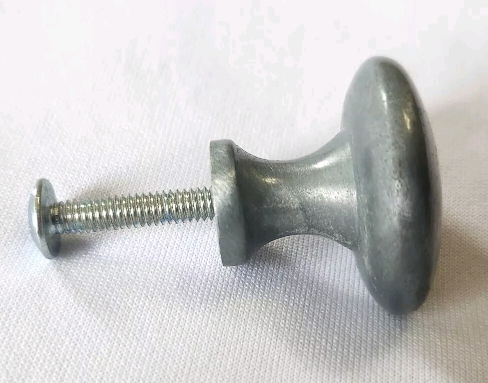 Nover Satin Chrome Solid Brass 25mm Button Knobs 5003715 Lot 7