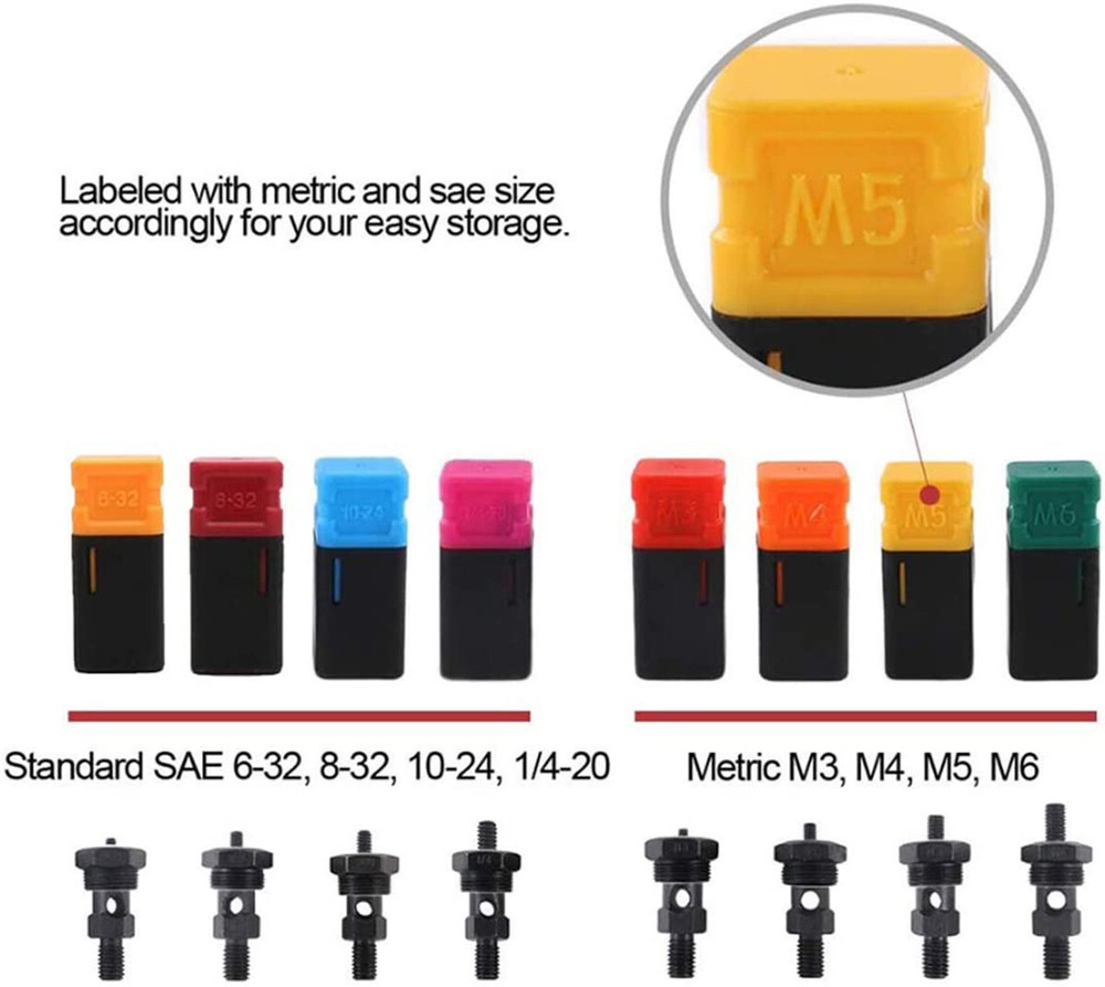 Rivet Gun Kit Rivnut Thread Setting Tool Nut Setter NutSert Metric SAE Riveting
