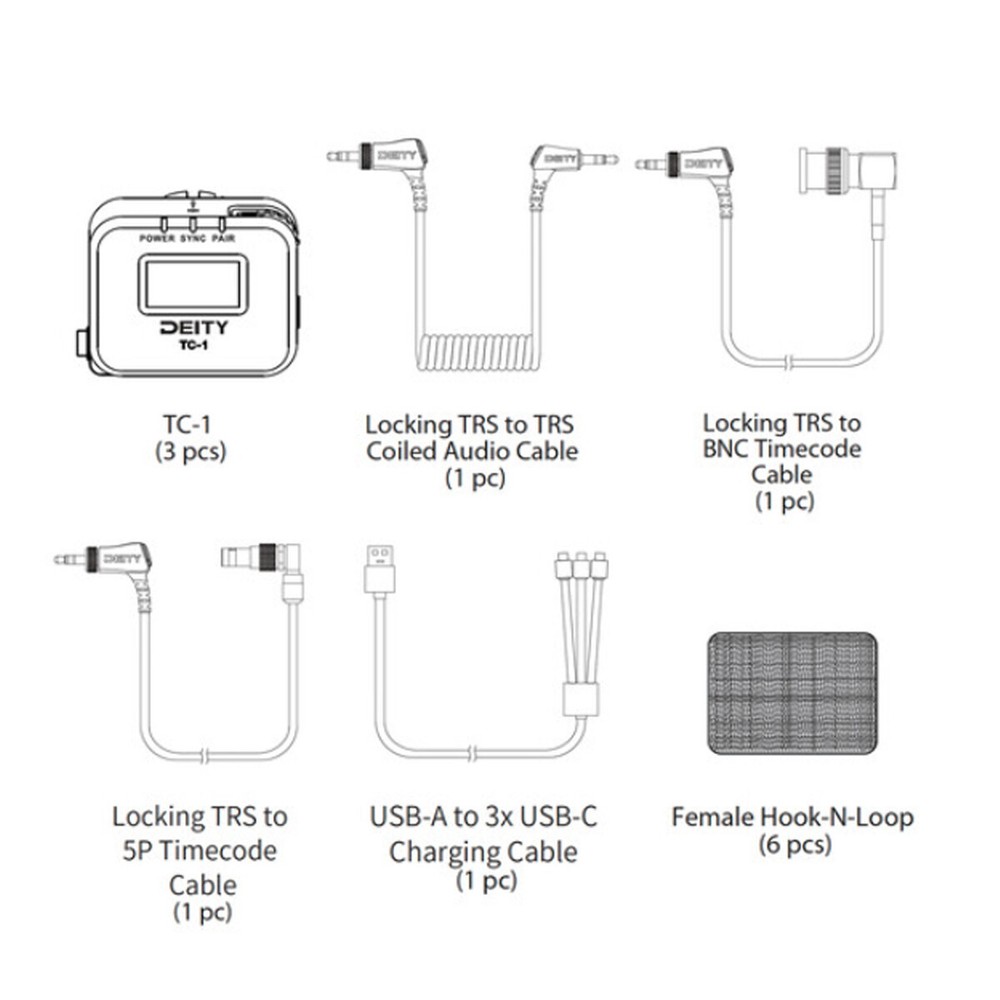 Deity TC-1 Kit Wireless Timecode Box 2.4G Radio 250ft Timecode Accuracy 0.5ppm
