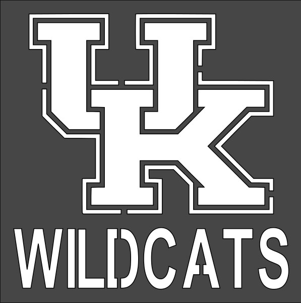 10"x10" Clear Plastic Stencil - Wildcats (SC820)